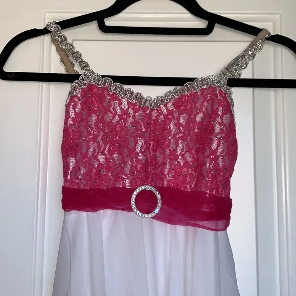 Wolff Fording & Co Pink and White Dress Child Size 8C